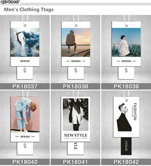 Personized Clothing Paper Swing Tag with Glue Needle String
