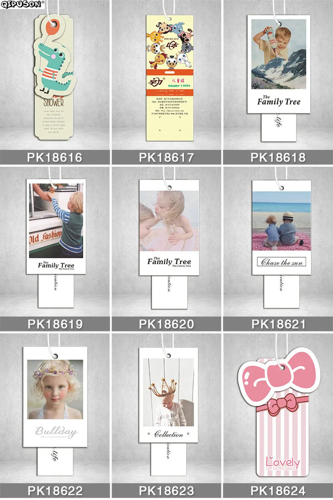 Personalized Clothing Paper Swing Tag with Glue Needle String