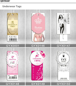 Personalized Clothing Paper Swing Tag with Glue Needle String