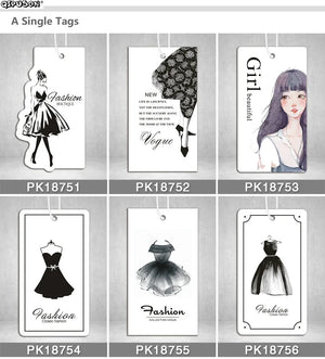 Personalized Clothing Paper Swing Tags with Glue Needle String