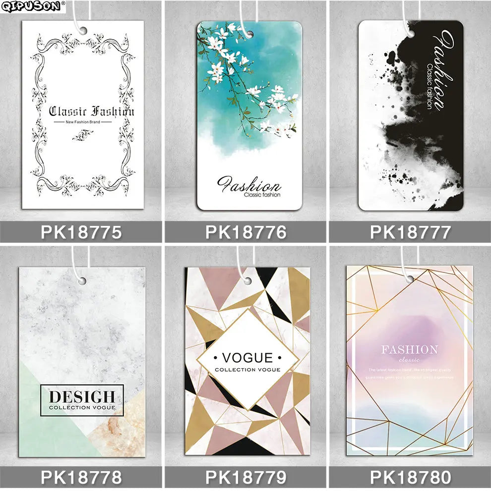 Personalized Clothing Paper Swing Tags with Glue Needle String