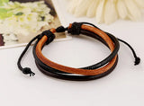 Braided Leather Cord Men Bracelet
