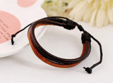 Braided Leather Cord Men Bracelet