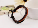 Braided Leather Cord Men Bracelet