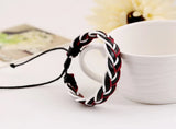 PK0418 Colorful Diy Braided Leather Bracelet Teen Boys Girls Gift