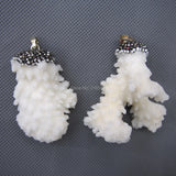 Coral Cluster Charm Pendant Raw Stone