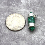 Synthetic Turquoise Stone Pendant Hexagon Faceted