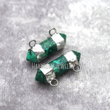Synthetic Turquoise Stone Pendant Hexagon Faceted
