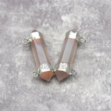 Gray Agate Soldered Hexagon Pendant