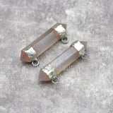 Gray Agate Soldered Hexagon Pendant