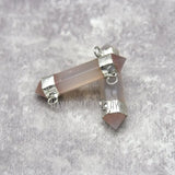 Gray Agate Soldered Hexagon Pendant