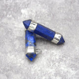 Faceted Lapis Lazuli Double Point Pendant