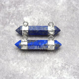 Faceted Lapis Lazuli Double Point Pendant