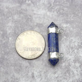 Faceted Lapis Lazuli Double Point Pendant