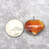 Copper Heart Pendant Mookaite Soldered Jewelry