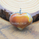 Copper Heart Pendant Mookaite Soldered Jewelry