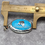 Allah Copper Pendant Oval Shape Howlite Stone
