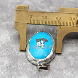 Allah Copper Pendant Oval Shape Howlite Stone