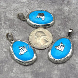 Allah Copper Pendant Oval Shape Howlite Stone
