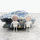 Silver Plated Crystal Pendant Rose Quartz Spaceman