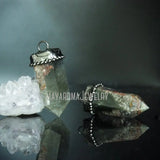 Antique Silver Crystal Point Pendant