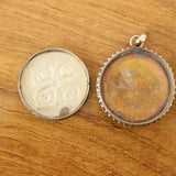 Ethnic Tibetan Six Mantras Om Prayer Box Amulet Nepal Jewelry Brass Turquoises