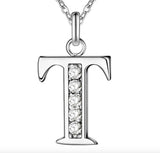 Stainless Steel Initial Pendant Necklace For Women