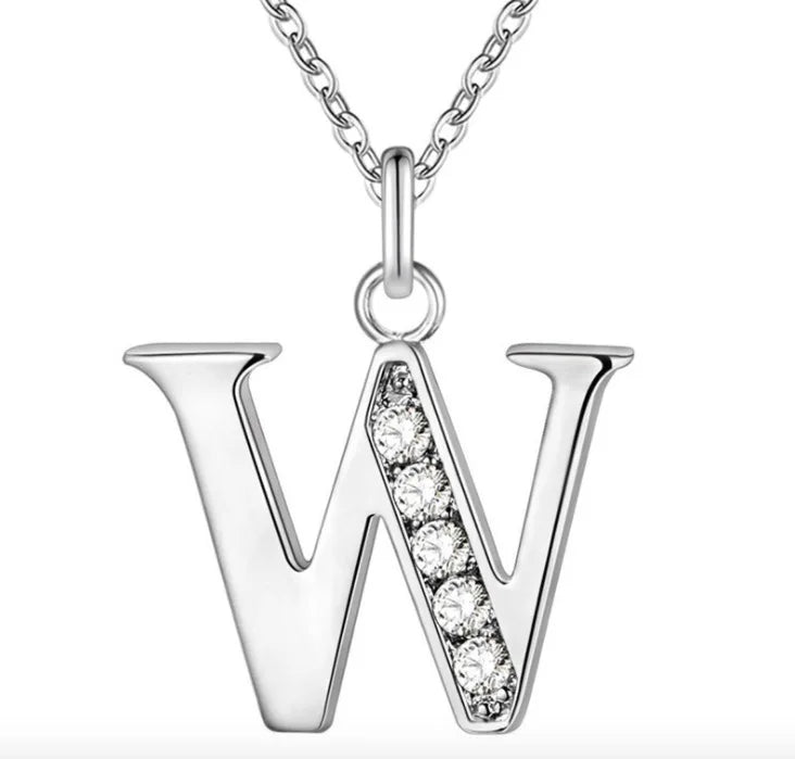 Stainless Steel Initial Pendant Necklace For Women