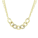 PN11 Double Layer Silver Butterfly Necklaces for Women