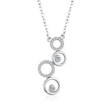 PN11 Double Layer Silver Butterfly Necklaces for Women