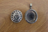 Ethnic Tibetan Metal Copper Buddha Eye Prayer Box Amulet Pendant Nepal Gau Box