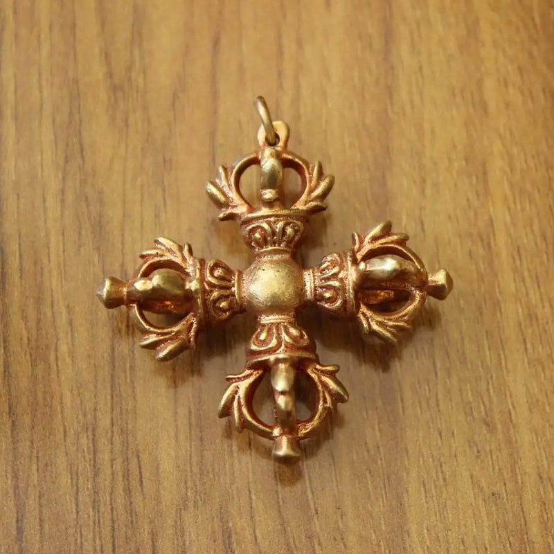 Tibetan Buddhism Dorje Vajra Amulet Pendant Nepal 44mm Men Necklace