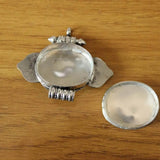 Tibetan Silver Turquoise Stone Prayer Box Gau Pendant