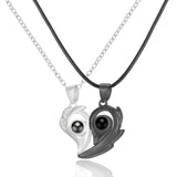 PN3 Silver Necklace Gold Letter Pendant Opal