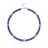 Bohemian 6mm Polymer Clay Necklace Soft Pottery Choker Necklace