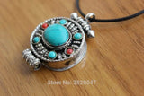 Ethnic Tibetan Silver Prayer Box Gau Pendant Nepal Jewelry