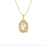 Crystal Heart Pendant Necklace Women Girl Diamond Jewelry Engagement