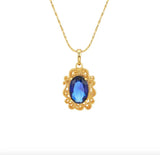 Crystal Heart Pendant Necklace Women Girl Diamond Jewelry