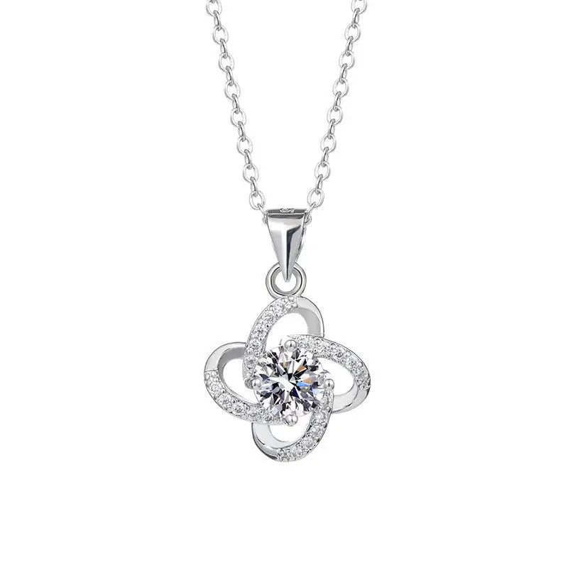 Crystal Round Star Necklace Women Party Jewelry Accessories