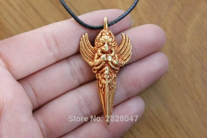 Ethnic Tibetan Brass Dapeng Amulet Nepal Metal Vajra Men Pendant