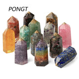 Natural Stone Pendulum Resin Hexagonal Prism Ornaments