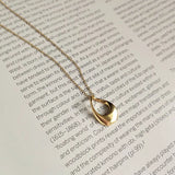 925 Sterling Silver Water Drop Pendant Necklace Minimalist Style Accessory