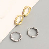 925 Sterling Silver Lightning Hoop Earrings