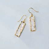925 Silver Zircon Geometric Shell Earrings Women Party Accessory Gift