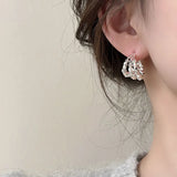 925 Silver Arc Bead Stud Earrings for Women