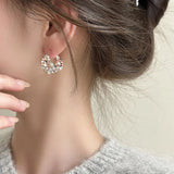 925 Silver Arc Bead Stud Earrings for Women