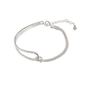 925 Silver Asymmetry Chain Bracelets for Women