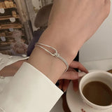 925 Silver Asymmetry Chain Bracelets for Women