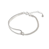 925 Silver Asymmetry Chain Bracelets for Women