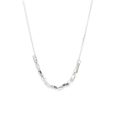 925 Silver Block Square Choker Necklace for Women